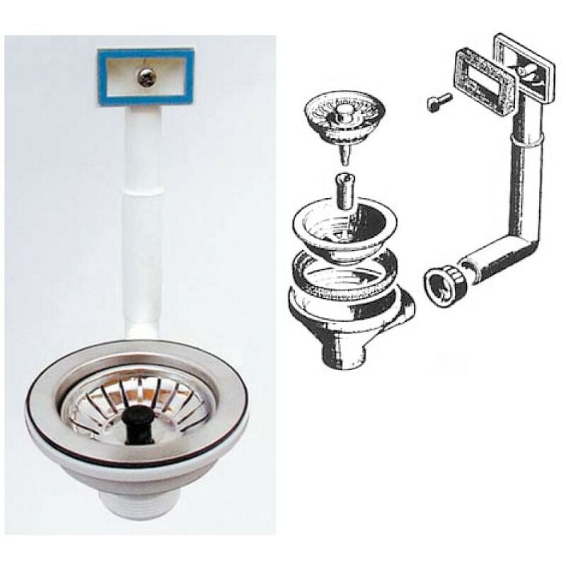 Bonde à panier avec trop-plein pour évier - Salon