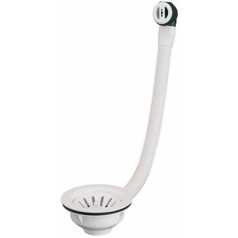 Bonde panier blanc manuelle plastique 40x49 Diam 113 avec trop plein