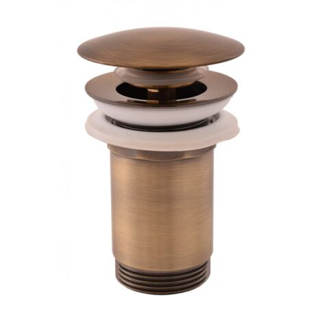 Bonde Pop-up pour lavabo et évier en laiton bronze 6,5 cm