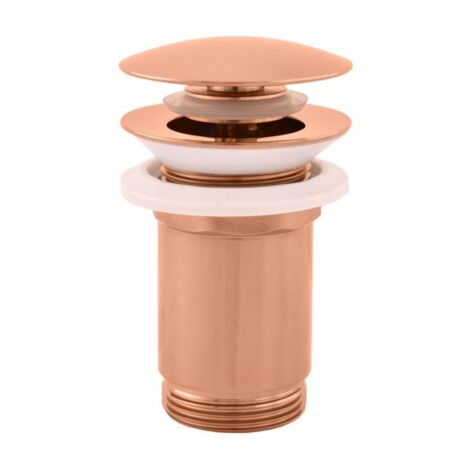 Bonde Pop-up pour lavabo et évier en laiton rose gold poli 6,5 cm