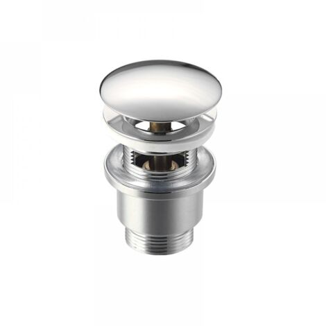 Bonde pour lavabo de salle de bain et bidet avec trop-plein en laiton chromé, dimensions G1" 1/4, bouchon d'échappement universel pour évier