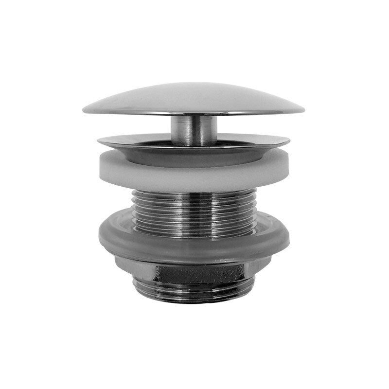Bonde Pop-up Sans Trop-plein Pour Lavabo - Chrome Poli - Laiton Et Acier Inoxydable - Pour Trous De 4.1 à 4.8 Cm