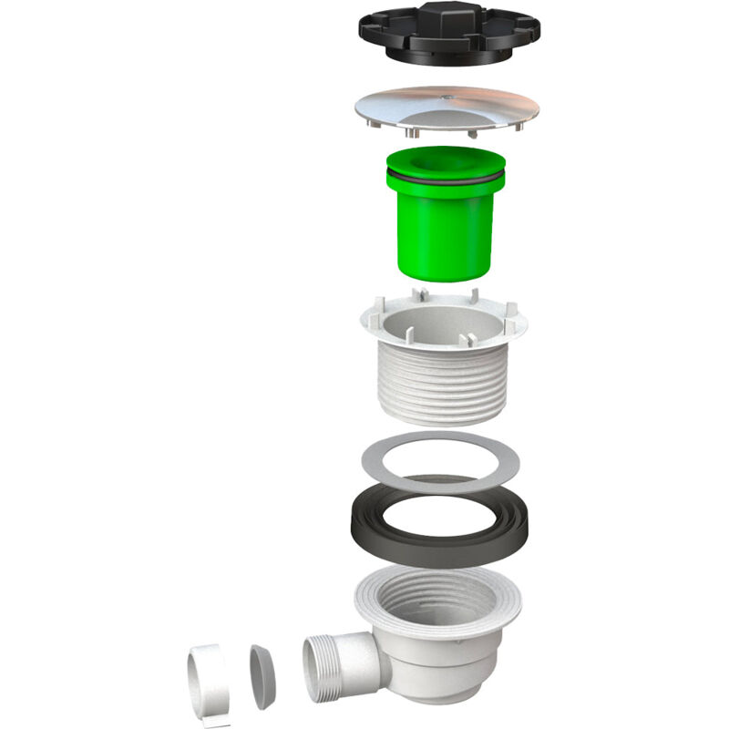 Bonomini - Bonde pour receveur de douche avec trou Ø90 'Gauge' Drain fileté 1' 1/2