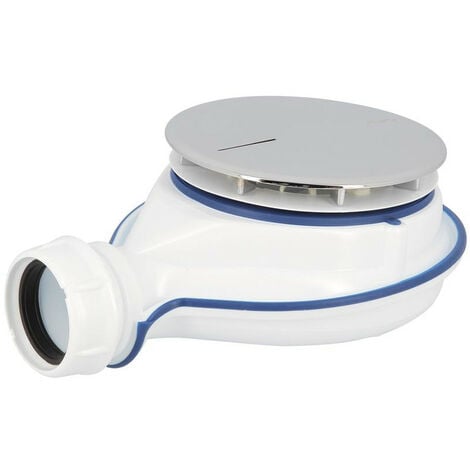 Bonde receveur de douche plastique capot métal chromé TURBOFLOW-XS diamètre 90 MAGNETECH NICOLL 0205801