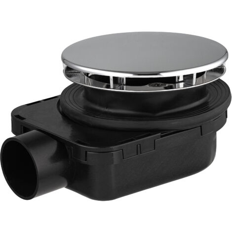 Bonde receveur ultra plate Ø90 sortie horizontale Ø40 NOYON & THIEBAULT hauteur 48