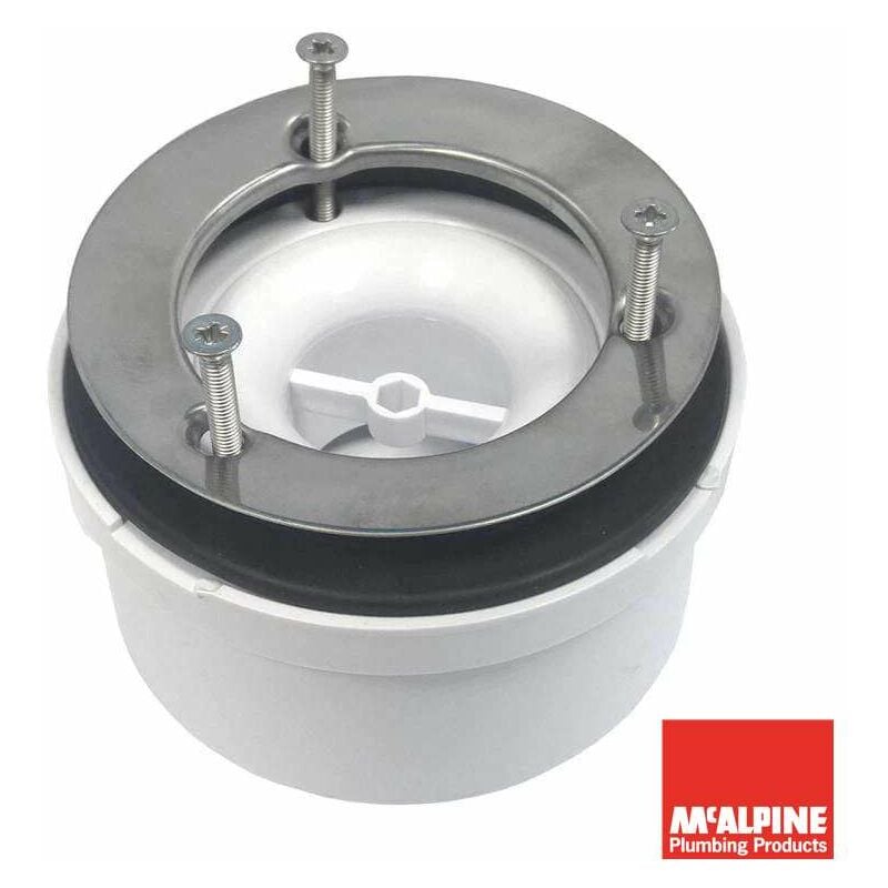 Mcalpine - Bonde siphon universel à évacuation verticale pour receveur de douche, diam. 90 mm, sortie en 40 mm ou 50 mm