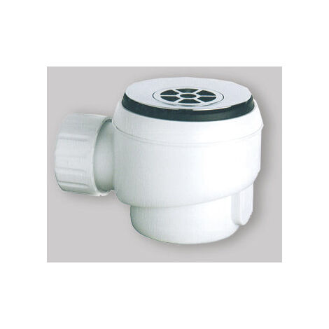 Bonde siphonnée pour receveur de douche avec trou Ø 60 Grille laiton "Naos" Ø 80