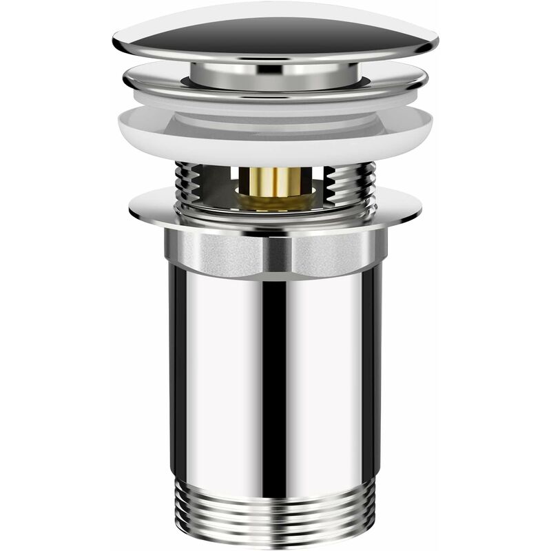 Bonde Universelle,Bonde de Lavabo, Bonde de Vidage avec Trop-plein pour Cuisines, Bain, Lavabo (Orifice de vidange 41-53mm), Évier, Pop Up