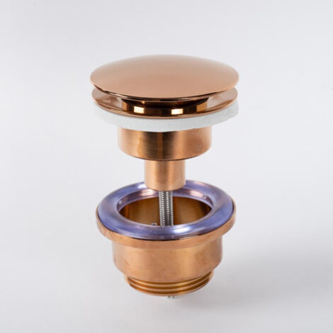 Bonde vidage de lavabo universelle, pop up, or rose - Or rose
