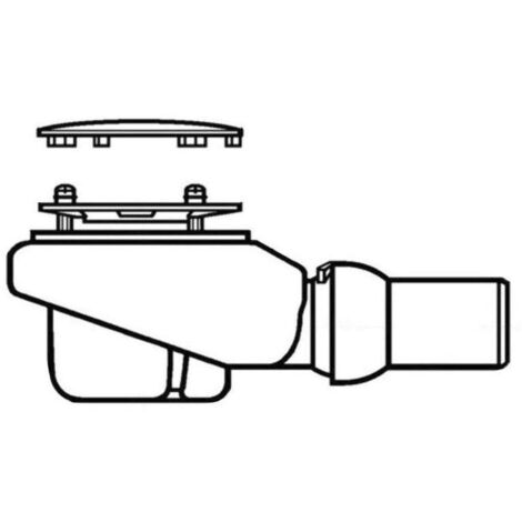 Bonde VILLEROY ET BOCH Tempoplex Plus 90mm avec cache chromé brossé