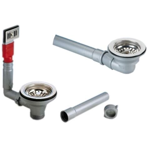 KIT Siphon gain de place pour éviers avec bonde gain de place LIRA Spazio  1NT Gris - Ø40