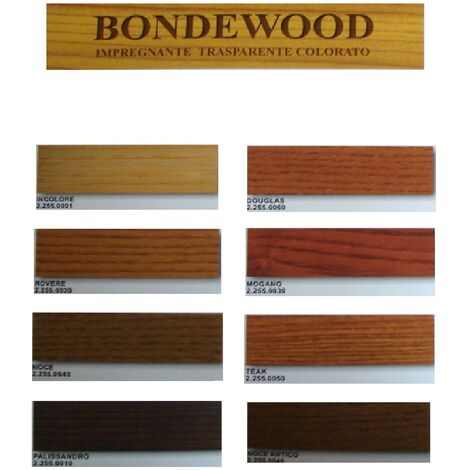 Bondewood Impregnante per legno 750ml trasparente colorato opaco interno esterno