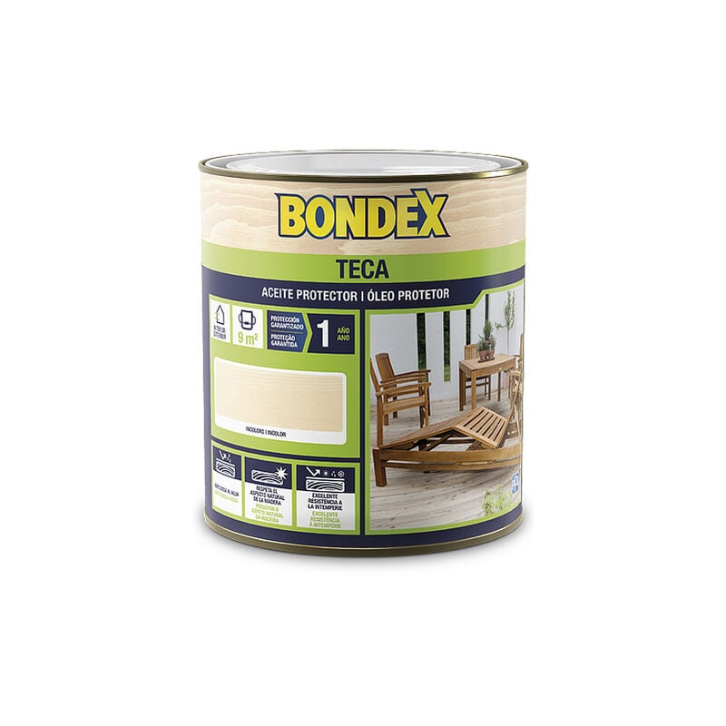 

Aceite teca protector Incoloro 750 Ml - Bondex