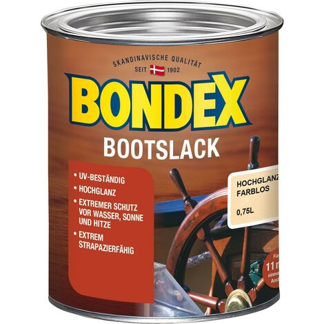 Bondex Bootslack Farblos Schutz vor Wasser, Sonne und Hitze, 0,75 Liter
