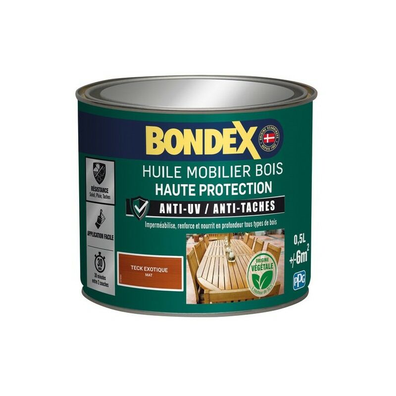 Bondex - Huile mobilier bois 0.5 l teck exotique