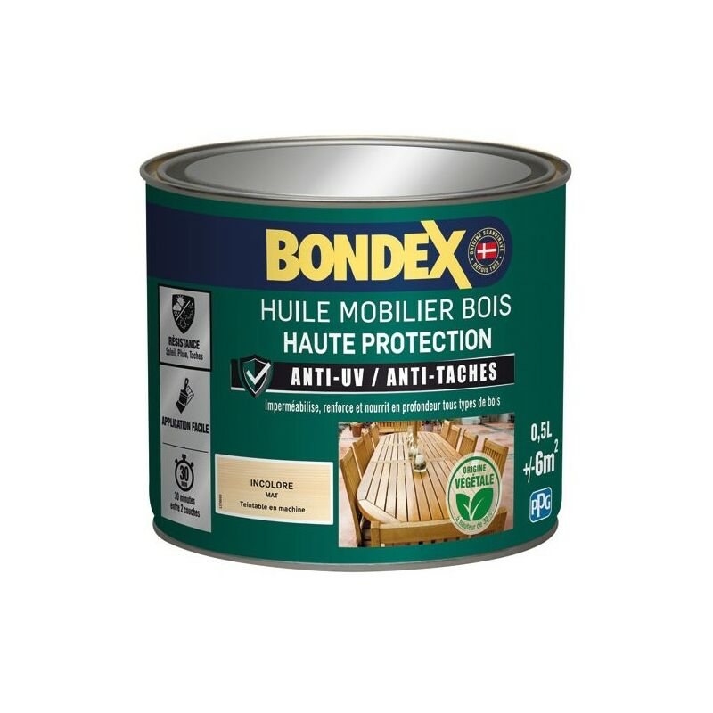 Bondex - Huile mobilier bois 0.5 l incolore