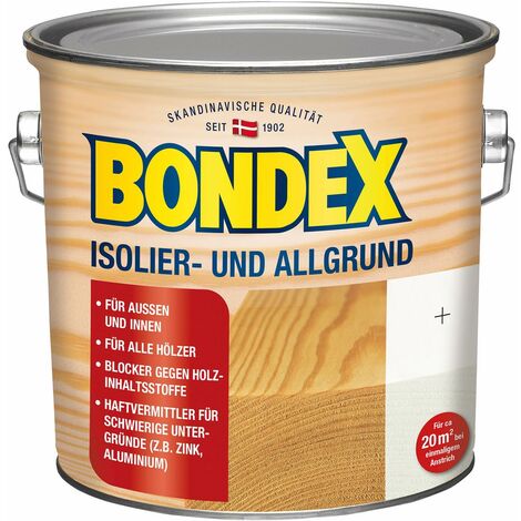 Bondex Isolier- & Allgrund Weiss Sperrgrund Haftgrund, 2,5 Liter