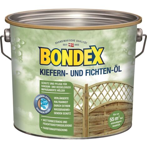 PPG-BONDEX Bondex Kiefern- und Fichten-Öl Holzschutz Holzpflege, 2,5 Liter