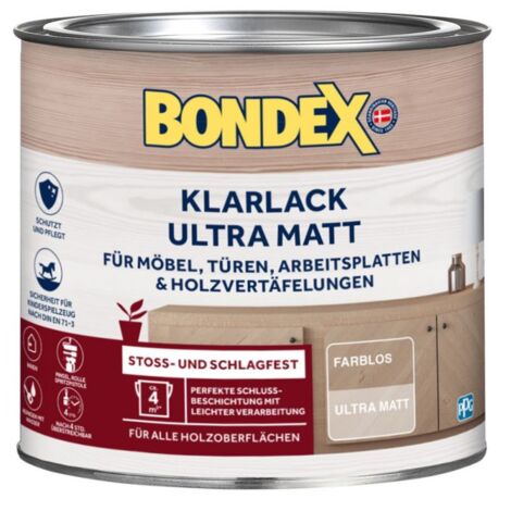 BONDEX Klarlack Ultra Matt Farblos 0,25 L - 474080