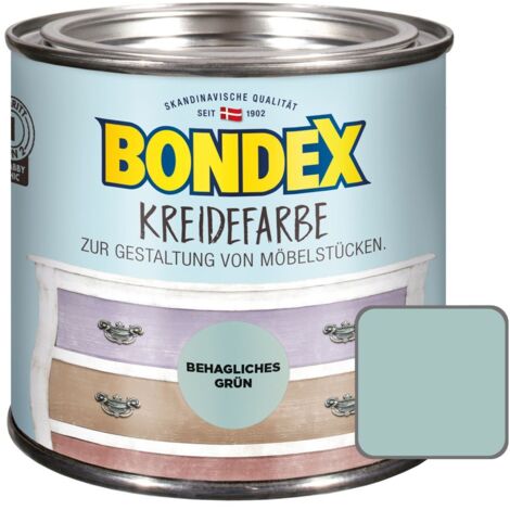 Bondex Kreidefarbe 500 ml, behagliches grün Vintagefarbe Möbelfarbe Innen