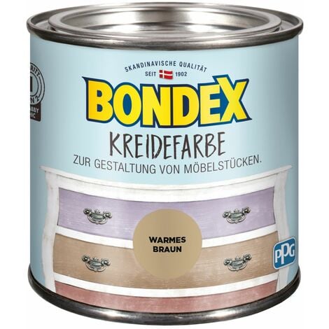 Bondex Kreidefarbe Warmes Braun Shabby-Chic-Look, 500 ml