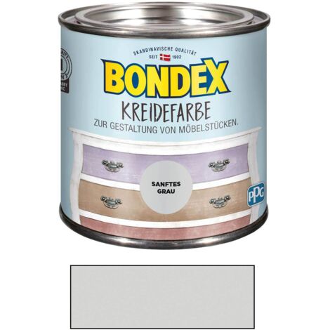 Bondex Kreidefarbe Sanftes Grau 0,50 l Sanftes Grau für den Innenbereich 386519BaDe