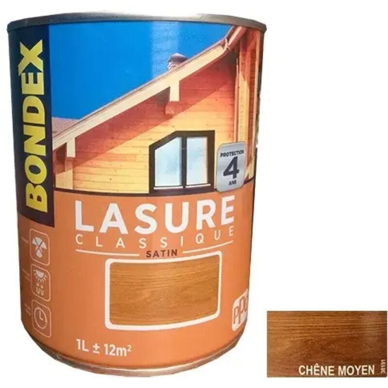 Bondex - Lasure Classique 4 ans Chêne moyen 1 l