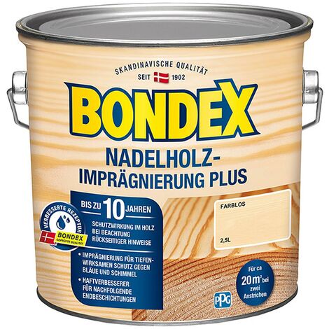 Bondex Nadelholz Imprägnierung Plus farblos, 2,5 Liter