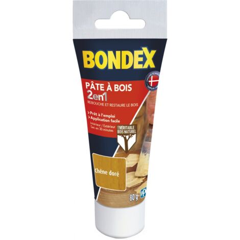 Bondex Pâte à Bois 2 en 1 Rebouche et Restaure Couleur: NATUREL - Conditionnement: 250GR