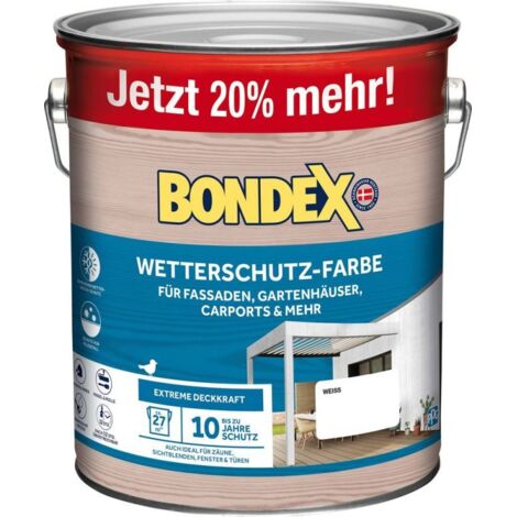 Bondex Wetterschutz Farbe Weiß 3 L