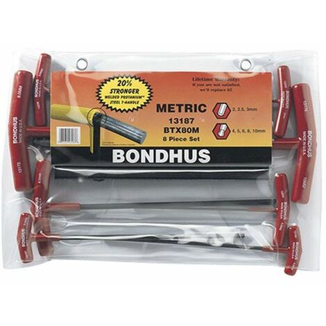 Bondhus 13187 Serie Chiavi a T Esagono Maschio