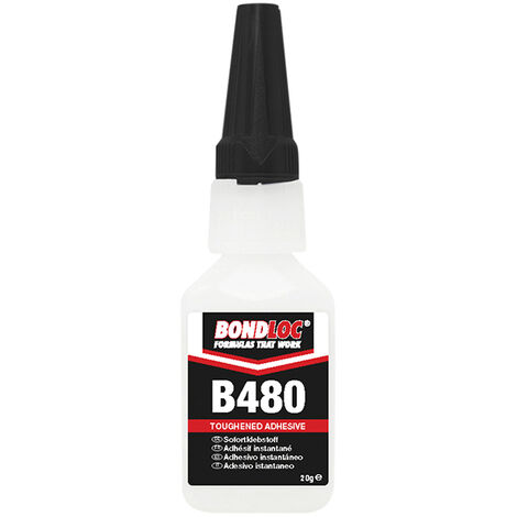 Bondloc B480-20 B480 Black Rubber Toughened Cyanoacrylate 20g BONB48020