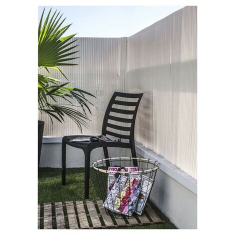 BONERVA Cañizo Pvc 1 Cara Blanco 900Gr/3 1X3 Metros Valla de decoración exterior para jardín y terraza