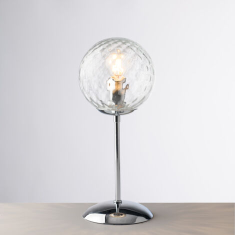 Bonetti Illumina -  Demetra – Tischlampe aus poliertem Chromeisen, 1 Licht, H.32 – Ø13 – BL279-LT-CR