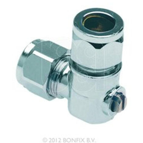 Bonfix Robinet à bille avec tournevis 12mm à angle droit chrome