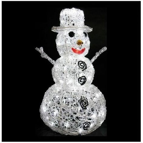 Bonhomme de neige lumineux 57 cm - 96 Leds - Décoration de Noël - Livraison gratuite