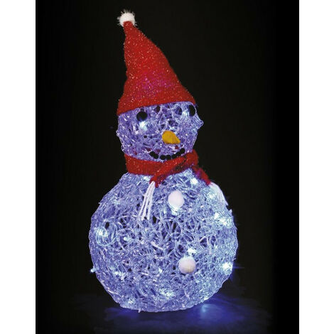 Bonhomme de neige lumineux bleu