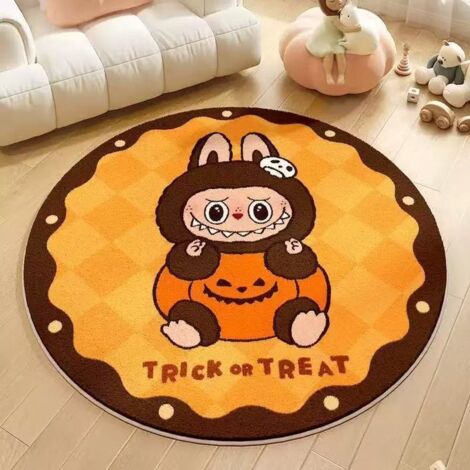Bonita alfombra con diseño de animales, redonda, suave y esponjosa, de 24 pies para sala de estar, dormitorio, habitación de niños y decoración de suelo.
