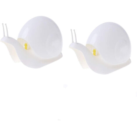 Bonito dispensador de jabón con forma de caracol para cocinas, baños, etc., 2 unidades (120 ml) (blanco)