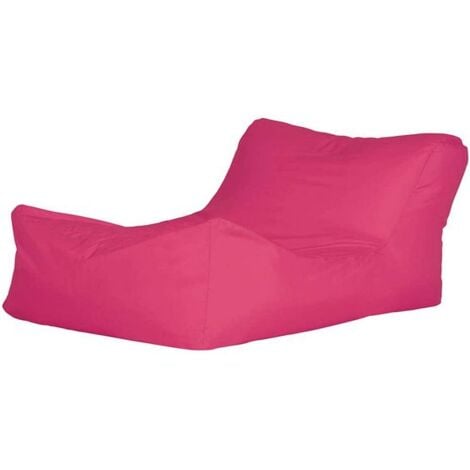 Bonkers Polyester Lounger Bean Bag Water Resistant with Foam Flakes Filling - Pink