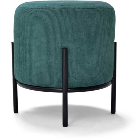 BONN VELVET - Kleiner runder Kordsamt-Pouf