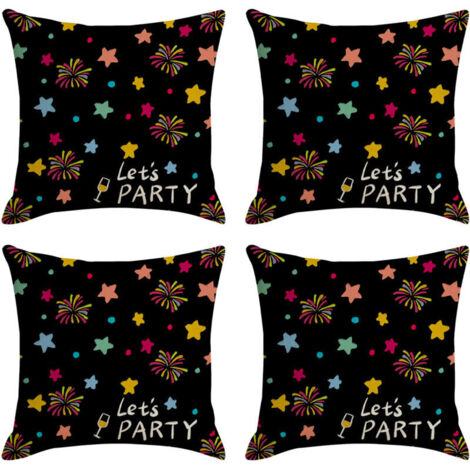 Bonne année Housses de coussin décoratives pour le Nouvel An et les fêtes d'hiver, parfaites pour décorer votre canapé ou votre fauteuil