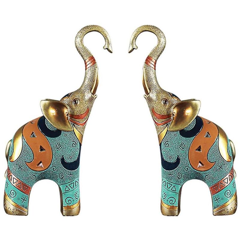 Fei Yu - Bonnes décorations de statues d'éléphant Figurines d'éléphant Statues Décoration d'intérieur Feng Shui Figurines d'éléphant
