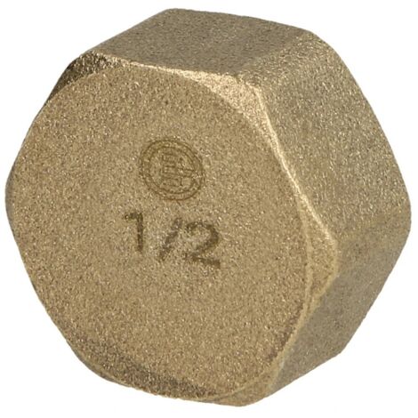 Bonnet 1/2’’ hexagonal laiton nu