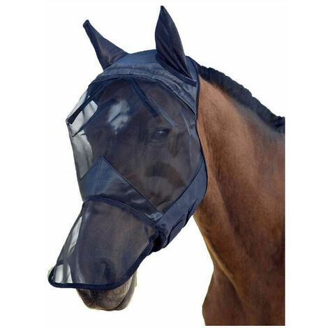 Bonnet anti-mouche Premium,CareMaster Masque Anti-Mouches Protection Anti-UV Oreilles et Naseaux Noir