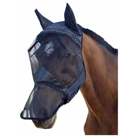 Bonnet anti-mouche Premium,CareMaster Masque Anti-Mouches Protection Anti-UV Oreilles et Naseaux Noir,Guazhuni`