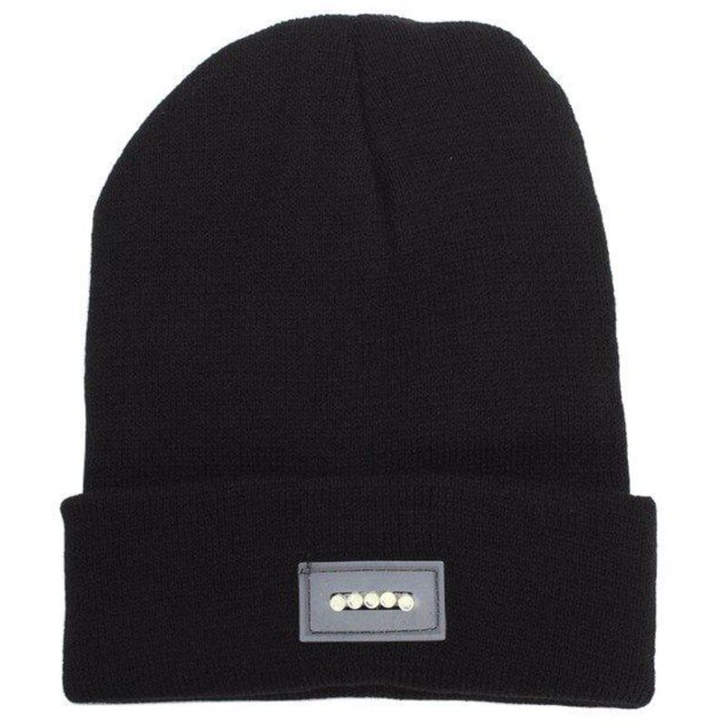 Bonnet avec Lampe LED - Noir