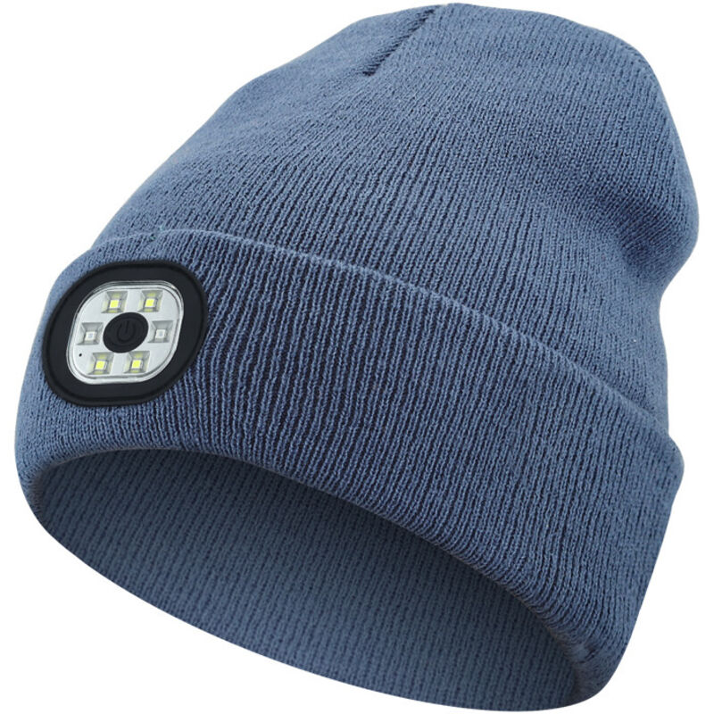 Bonnet Bluetooth éclairé, unisexe, rechargeable par USB, lampe de poche 4 LED avec écouteurs sans fil, cadeau d'anniversaire de Noël unique pour