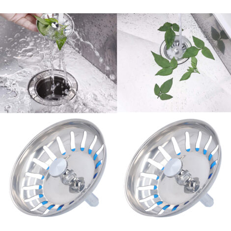Bonnet de Débouchage 2 Pièces pour Évier en Stainless Steel 304 Diamètre 80mm Anti-Odeur et Anti-Retention.