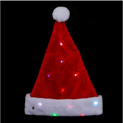 Bonnet de Noël 10 LED Multicolore & Clignotant - taille standard pour adulte - Feeric Christmas